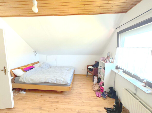 Schlafzimmer im Dachboden