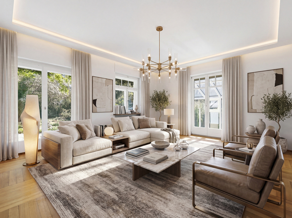 Wohnzimmer visualisiert