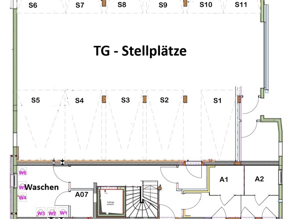 Grundriss Tiefgarage