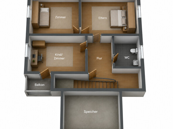3D Grundriss OG