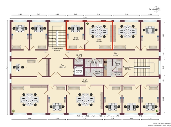 Grundriss Büro 