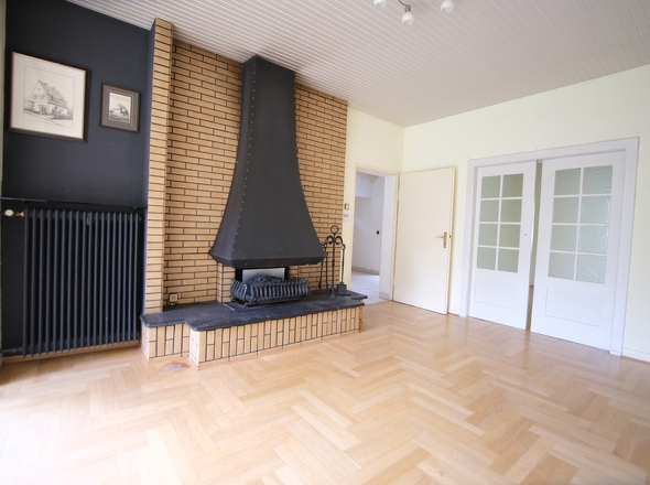offener Kamin im Wohnraum