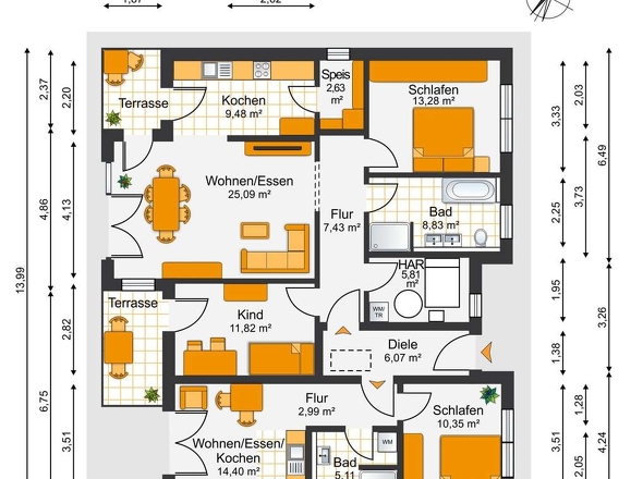 Grundriss Einliegerwohnung