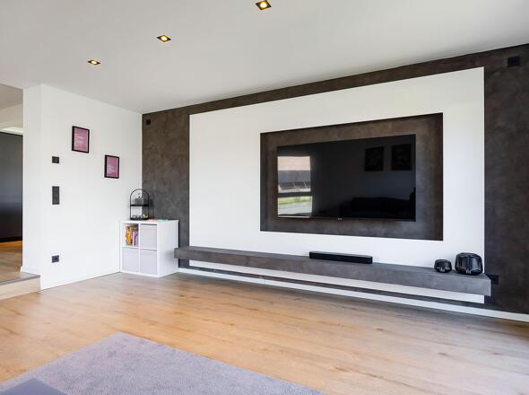 Wohnzimmer- Fernsehwand