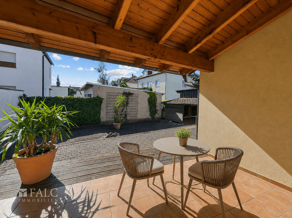überdachte Terrasse - Einrichtung digital