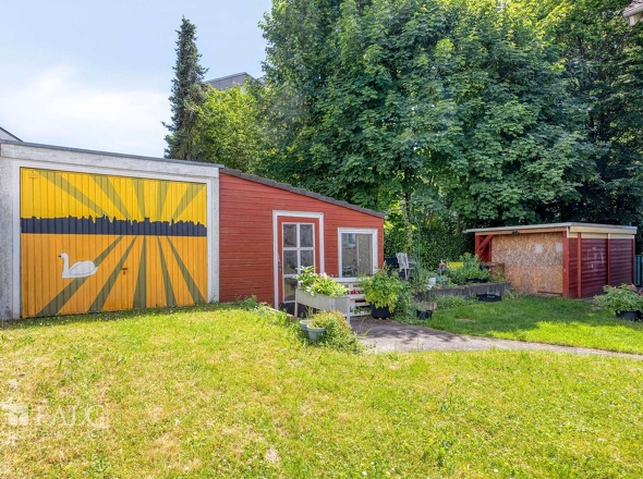 Garage als Werkstatt und Fahradschuppen