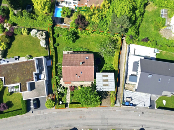 Das Haus aus der Vogelperspektive