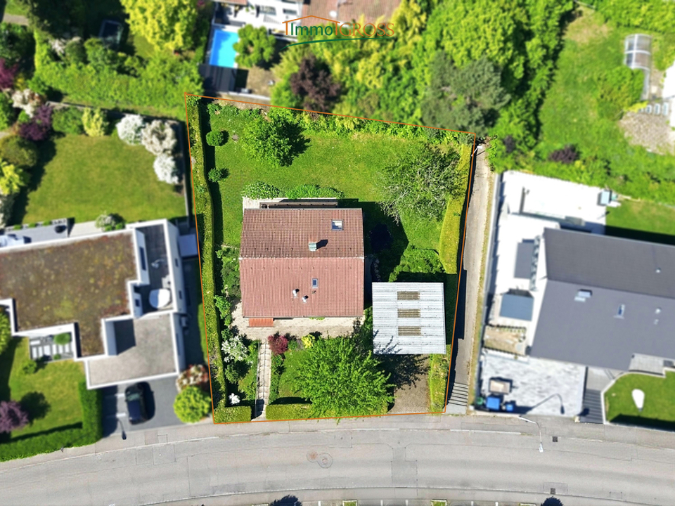 Das Haus aus der Vogelperspektive