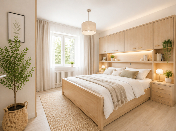KI generiertes Einrichtungsbeispiel Schlafzimmer