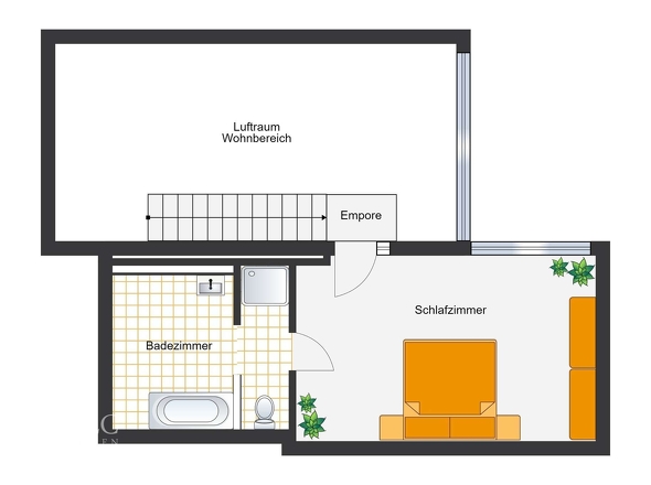 Maisonette-Geschoss