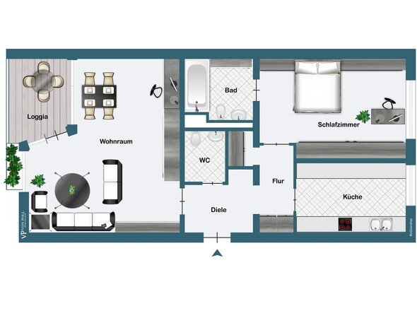 Grundriss Wohnung