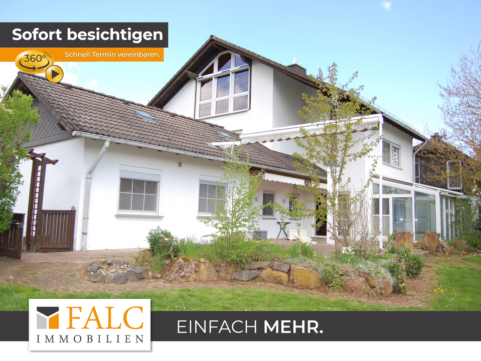 Ansicht vom Garten auf das Haus