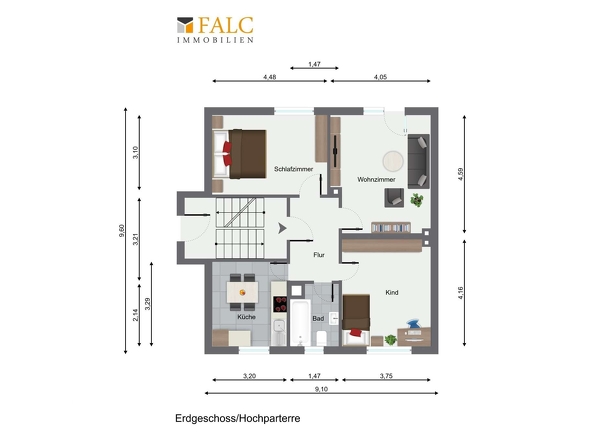 Grundriss EG/Hochparterre