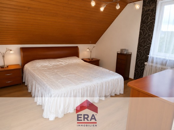 Schlafzimmer Maisonettenwohnung im Hauptgebäude