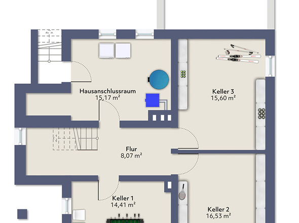 Grundrissskizze KG