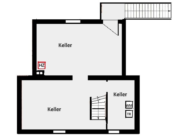 Grundriss Teilkeller