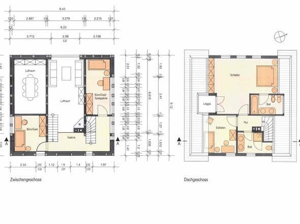 Grundriss ZG +DG 