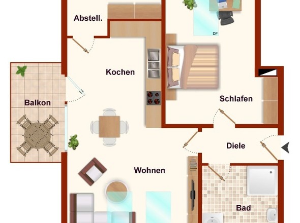 im Dachgeschoss
