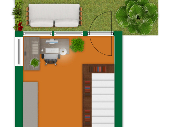 Erdgeschoss der zweiten Wohnung