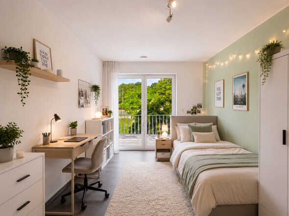 KI generiert: Schlafzimmer l