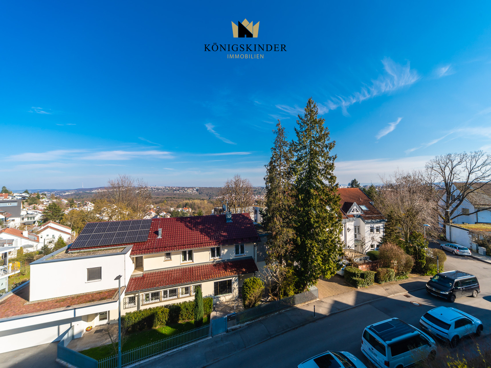 Blick vom Balkon in Richtung Stuttgart