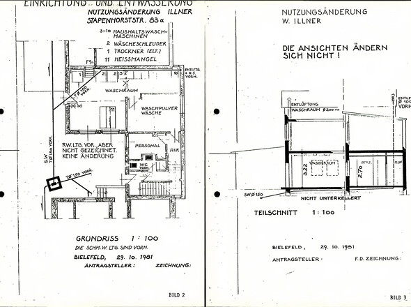 Zwischenbau Gewerbe Näherei