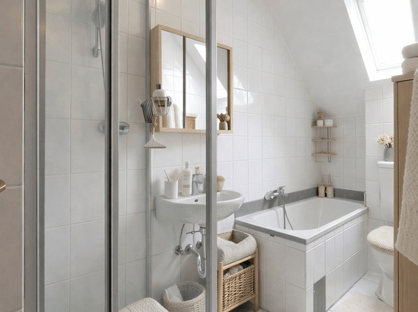 Modernes Badezimmer im minimalistischen Stil
