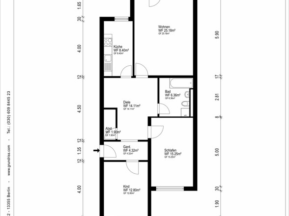 Grundriss Wohnung Nr.26