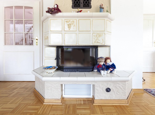 Kamin im Wohnzimmer