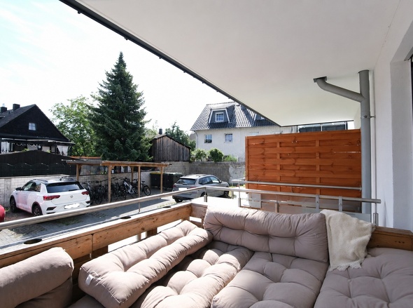 Blick vom Balkon