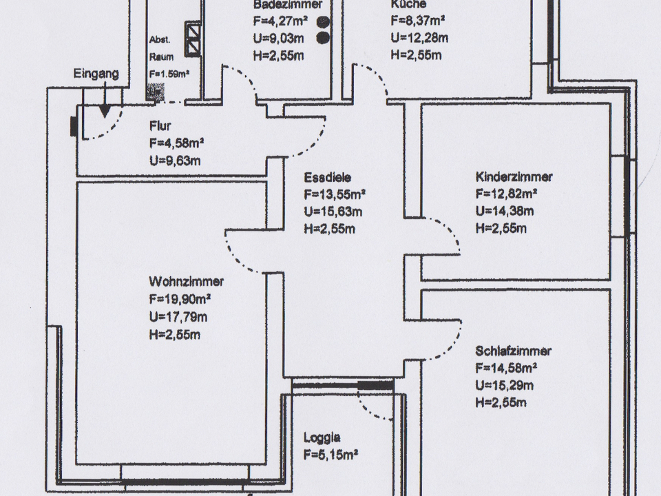 Grundriss Whg. 170