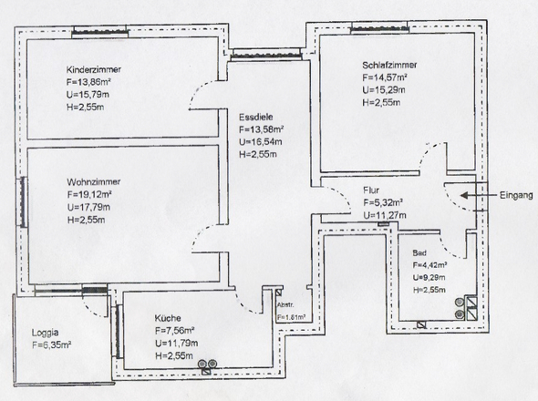 Grundriss Whg. 150