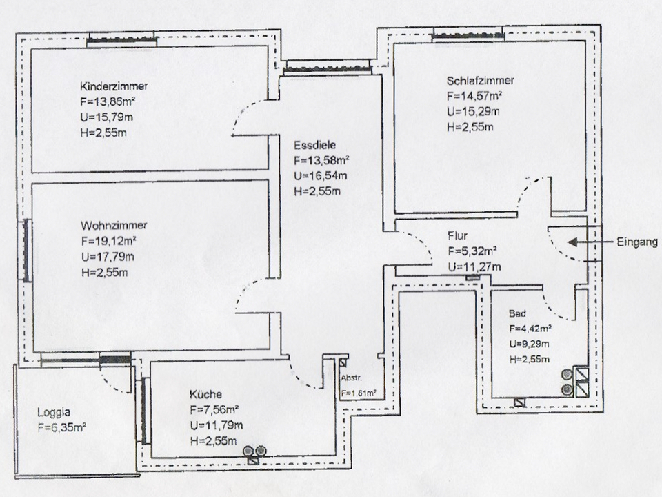 Grundriss Whg. 150