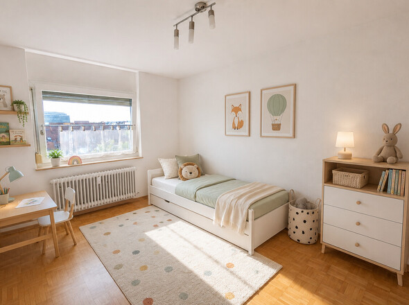 Schlafzimmer 1 mit KI nöbliert