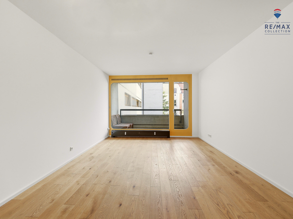 Blick zum Balkon