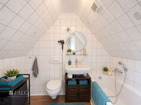 Badezimmer Spitzboden