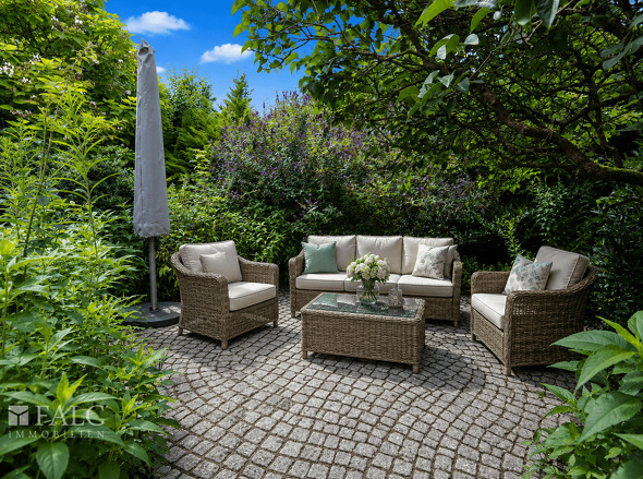 geschützte Terrasse