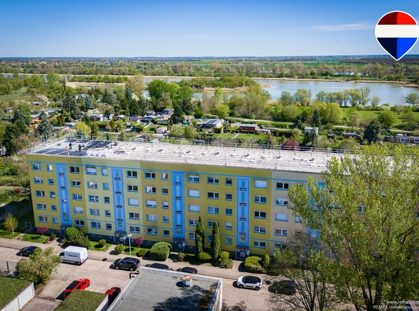 Luftansicht mit Blick auf den Salbker See 