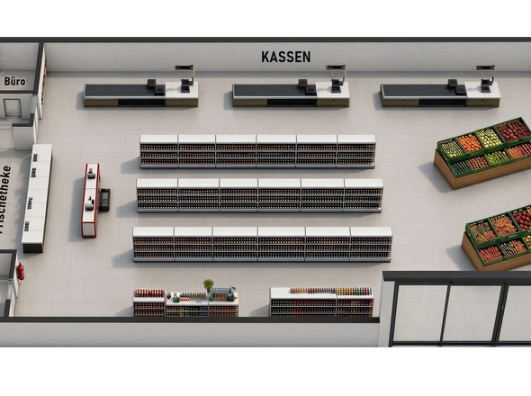Ladenfl. - Beispiel (3D-Vis.)