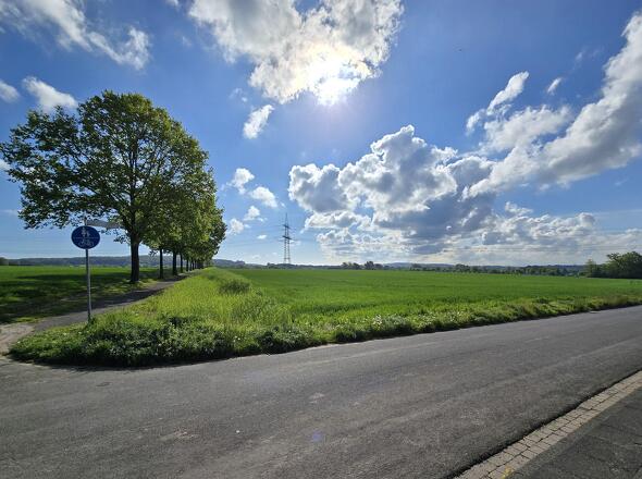 Freier Blick vor dem Haus