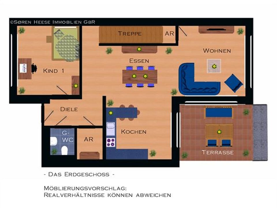 Die Raumaufteilung