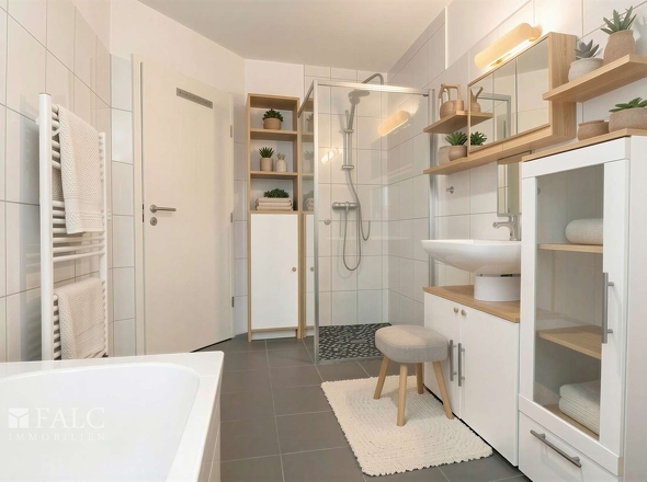 Badezimmer Whg. 2d - (KI generiert)