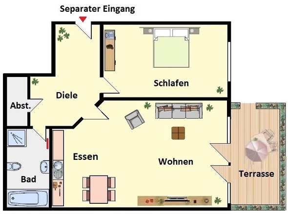 Grundriss Wohnung EG 2