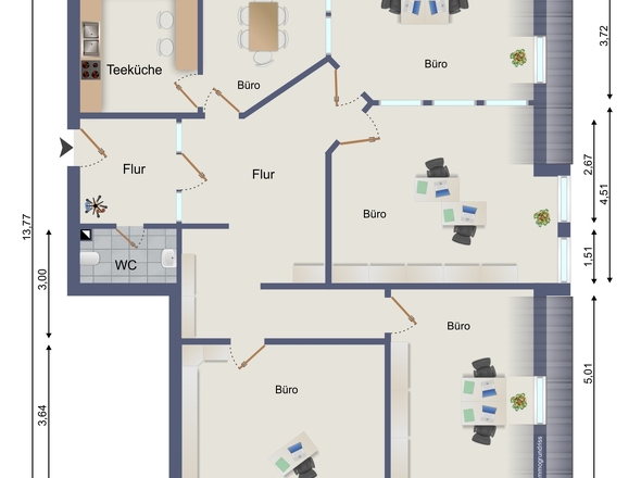 11148 Grundriss Bürofläche