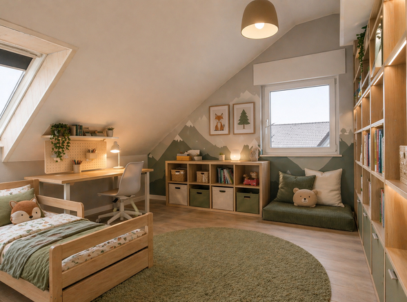 KI erstelltes Einrichtungsbeispiel Kinderzimmer