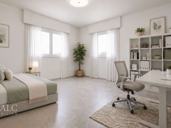 Schlafzimmer mit viel Platz
