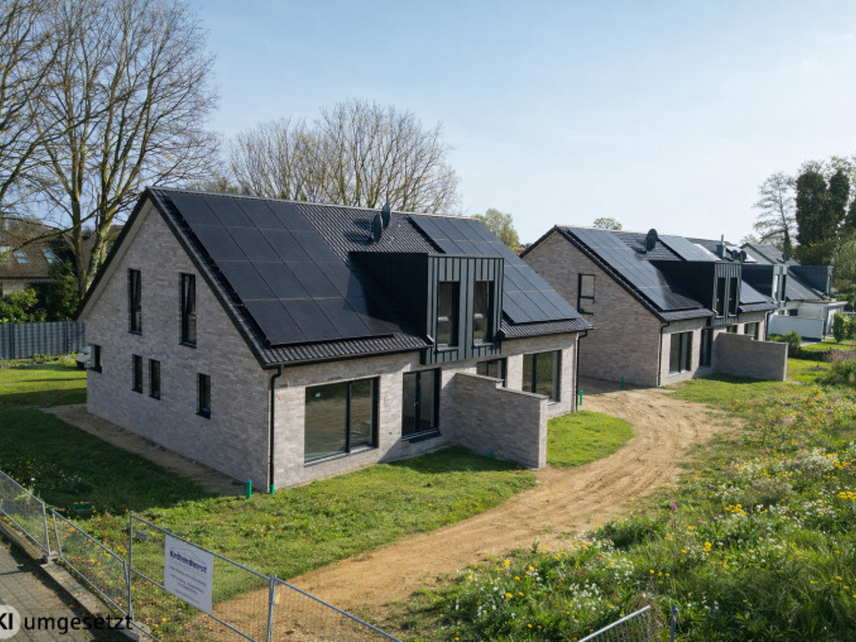 Neubau-Häuser in Avenwedde mit Garten (mit KI bearbeitet)