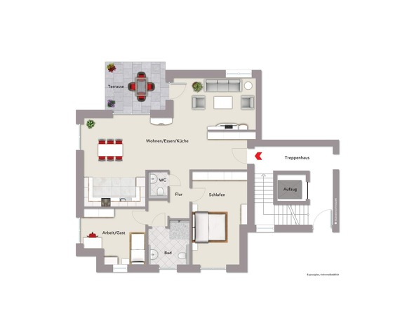 3 ZKB, Terrasse, Garten ca. 109 m² Wfl.