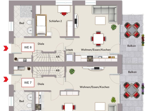 WE 7: OG/DG-3ZKBB ca. 87 m² Wfl.