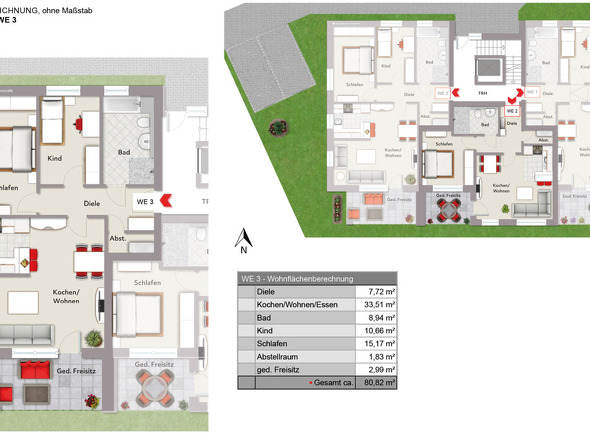Grundriss WE 3
